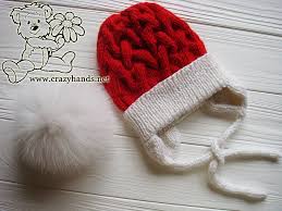 This darling hat can be knit up in whatever weight yarn you have on hand! Baby Santa Cable Knit Hat Pattern Crazy Hands Knitting