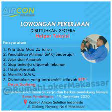Diutamakan yang mau belajar dan bekerja serius paham mesin menjadi nilai lebih pria max 35 taun jujur memiliki kendaraan bermotor /… Lowongan Kerja Customer Service Lowongan Kerja Di Makassar Facebook