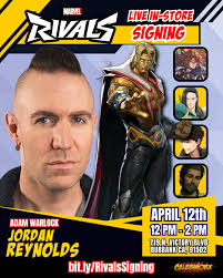 Our next Marvel Rivals guest is Jordan Reynolds! Jordan's versatile voice  has been heard in over 100 video games and tons of Anime shows. Such as  Adam Warlock in Marvel Rivals, Siegfried