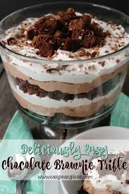Deliciously Easy Chocolate Brownie Trifle Easy Peasy Pleasy Trifle Recipe Brownie Trifle Desserts Brownie Trifle Recipe