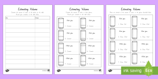 estimating capacity worksheet worksheet teacher made