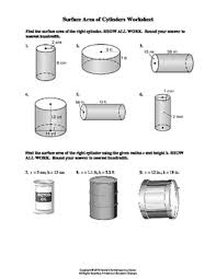 So, the surface area of the right cylinder is about 132 square meters. Surface Area Of Cylinders Worksheet By Family 2 Family Learning Resources