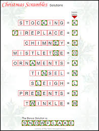 Download and print them before your trip to ensure your little ones will stay in the holiday spirit. Christmas Scramble Puzzle Answer Sheet Christmas Games Kids Christmas Party Christmas Activities For Kids