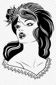 Download Draw Face Elegant Woman Hd Png Download Vhv