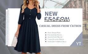 No matter what you wear on top, make sure you own a pair of moto boots with a shaft just wide enough to slip into with your. Yathon Summer Dresses For Women With Sleeves Cotton V Neck Button Down A Line Casual Dress Pockets At Amazon Women S Clothing Store