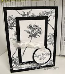 Black And White Birthday Cards Stampin Up A Pretty Black White Card Using The Sale A Bration Stamp Set Avant Garden Birthday Cards For Women Birthday Cards Floral Cards