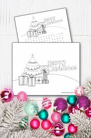 Days of coloring fun with our printable christmas coloring pages for kids! Printable Christmas Coloring Sheets Made With Happy
