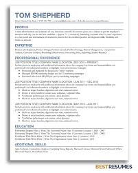 We recommend checking out the free resume template selections from google docs — they make it simple to pick a template and start customizing. Professional Resume Template Tom Shepherd Bestresumes Info