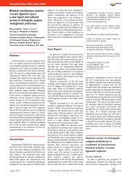 200 jeanette lancaster way charlottesville, va 22903. Pdf Bilateral Simultaneous Anterior Cruciate Ligament Injury A Case Report And National Survey Of Orthopedic Surgeon Management Preference