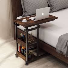 The Snack Table Can Be Adjusted From 28 3 Inch To 35 4 Inch Height Range To Meet Different Demands Works Well As Beside Des In 2020 Furniture End Tables Overbed Table