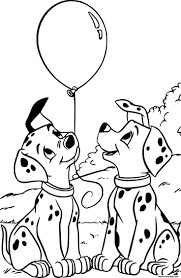 coloriage les 101 dalmatiens pongo et perdita dessin cartoon coloring pages puppy disney roues