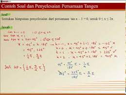 Check spelling or type a new query. Contoh Soal Dan Penyelesaian Persamaan Tangen 1 Youtube