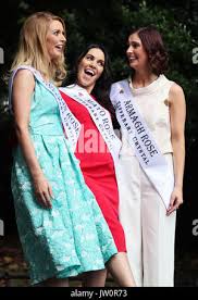 Dublin rose Maria Coughlan (left), Mayo rose Sandra Ganley (centre) and  Armagh rose Nicole McKeown who are preparing for their journey to Tralee,  for the Rose of Tralee International Festival, take part