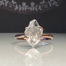 Low profile twig engagement ring. Alternative Engagement Ring Herkimer Diamond Ring Gemstone Band Tiny Gemstone Ring Alternative Wedding Band Promise Ring Ring Multi Stone Rings Jewelry Valresa Com