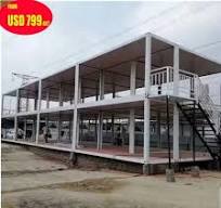 Steel Frame Structure Prefab Container House Homes 2 Story ...