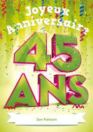 Personnalisez Cette Carte D Anniversaire Avec Son Prenom Pour Ses 45 Ans Carte Anniversaire Joyeuse Anniversaire Anniversaire