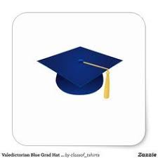 Valedictorian Blue Grad Hat Graduation Gift Classic Round Sticker Zazzle Com Grad Hat Graduation Gifts Graduation