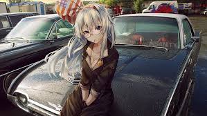 Wallpaper engine wallpaper gallery create your own animated live wallpapers and immediately share them with other users. Hd Wallpaper Girl Wearing Black Coat Sitting On Black Vehicle Hood Anime Girls Wallpaper Flare