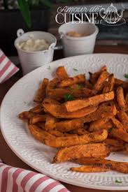 Recette Frites De Patate Douce Au Four Amour De Cuisine Recette Frite De Patate Douce Patate Douce Au Four Frite Patate Douce Four