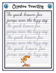 Preschool writing paper also available dotted third handwriting sheets: This Cursive Worksheet Has The Dotted Lines For Tracing The Cursive Letters The Sentence Contains Each Lett Cursive Practice Teaching Cursive Writing Practice