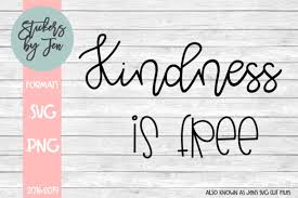 Download Kindness Is Free Graphic By Stickers By Jennifer Creative Fabrica PSD Mockup Templates