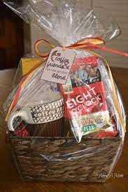 Coffee And Friends Are The Perfect Blend About A Mom Coffee Gift Basket Coffee Gifts Card Coffee Gift Baskets