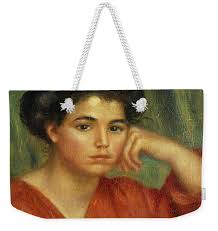 Young Woman With A Rose; Jeune Fille A La Rose, 1907 Sticker by Pierre  Auguste Renoir