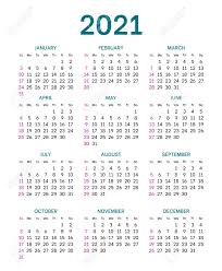 Jul 26, 2021 · winter 2021 starts on tuesday, december 21st in the northern hemisphere, with the first day of winter being the shortest daylight day of the year with the earth's axis having reached its furthest tilt away from the sun and begins to change directiion back. Pocket Calendar Layout For 2021 Year English Template With Dates Royalty Free Cliparts Vectors And Stock Illustration Image 150343589