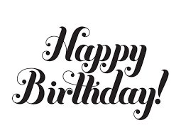 Happy Birthday Black And White Tulisan Ulang Tahun Desain Logo