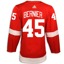 hand sewn authentic on ice detroit red wings bernier 45