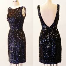 1960s Black Sequin Dress Lbd 60s Cocktail Party Dress Plunging Open Back Holiday Dress Hollywood Glamour O Dresses Cocktail Dress Vintage 60s Cocktail Dress