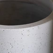 Aurella White Mist Concrete Cylinder Planter 55cm