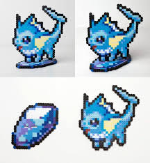 Aquali Et Son Socle En Perles Hama Pokemon Perle Perles Hama Pokemon Perle