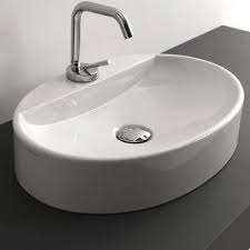 Ws bath collections vision 6042 ceramic above counter rectangular bathroom sink, 16.5 l x 10.6 w x 4.3 h, white. Ws Bath Collections Cento Ceramic Ceramic Oval Vessel Bathroom Sink Bad Waschtisch Waschtisch Bad