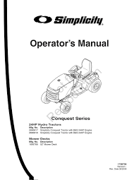 I have a simplicity regent mower, it has a fairly common pto clutch on it. Simplicity 2690817 Operator S Manual Pdf Download Manualslib