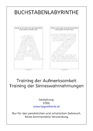 Buchstabenlabyrinthe Erster Osterreichischer Dachverband Legasthenie Buchstaben Lernen Lernen Tipps Schule Legasthenie