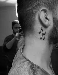 45 Ideas For Music Note Tattoo For Men Ink Neck Tattoo For Guys Simple Neck Tattoos Music Tattoos