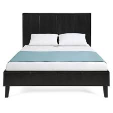 Part of our chesterfield collection, this bed is built for superb comfort and style. Best Choice Products Modern Queen Size Faux Leather Platform Bed Frame W Wooden Slats Headboard Footboard Black Target
