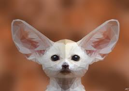 How to draw a fennec fox step by step? Fennec Fox Digital Vector Portrait Of A Fennec Fox White Fox Face Low Poly Vector Geometric Photoshop Big Ears Small Animals Nature Orange Dessert