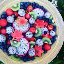 Lovehealthinspiration On Instagram I Love This Plate Passionfruit Dragonfruit Watermelon Blueberries Kiwis Via T Fruit Recipes Fruit Platter Fruit