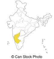 It was formed on 1 november 1956, with the passage of the states reorganisation act. Map India Karnataka Map Of India With The Provinces Filled With A Linear Gradient Karnataka Is Highlighted Canstock