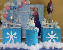 Frozen Disney Birthday Party Ideas Photo 1 Of 18 Frozen Birthday Decorations Frozen Theme Party Disney Birthday Party