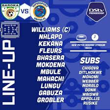 This general info table below illustrates best the game details about the upcoming clash. Today S Starting Lineup Baroka Supersport United Fc Facebook