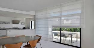 Stores Blancs Sur Grande Baie Vitree Stores Blancs Baie Vitree Rideau Baie Vitree