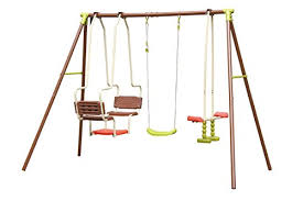 Auf dem außengelände des kindergartens ist eine tampenschaukel aufgebaut worden. Schaukel Adventure Kinder Garten Schaukel Set Metall Outdoor Kaufen Gartengo De