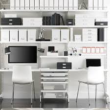 White Elfa Decor Freestanding Office Home Office Design Affordable Furniture Stores Office Shelving