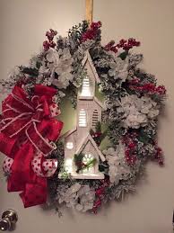 Lighted Church Wreath Etsy Christmas Wreaths Outdoor Christmas Decorations Christmas Wreaths Diy