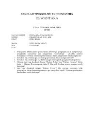 Check spelling or type a new query. Soal Uts Pengantar Manajemen