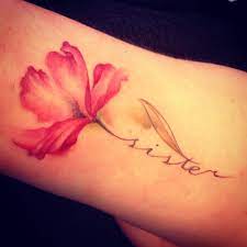 Love The Flower But With Baby S Name As The Stem Tattoos For Daughters Red Tattoos Pretty Flower Tattoos