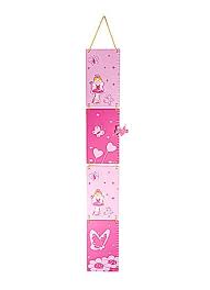 pink princess height growth chart for girls bedroom or nursery cm measurements